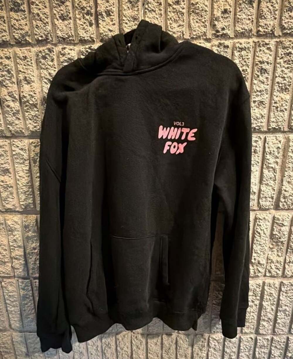 517 Original Deluxe White Fox Vol.3 Black Oversized Hoodie Size L